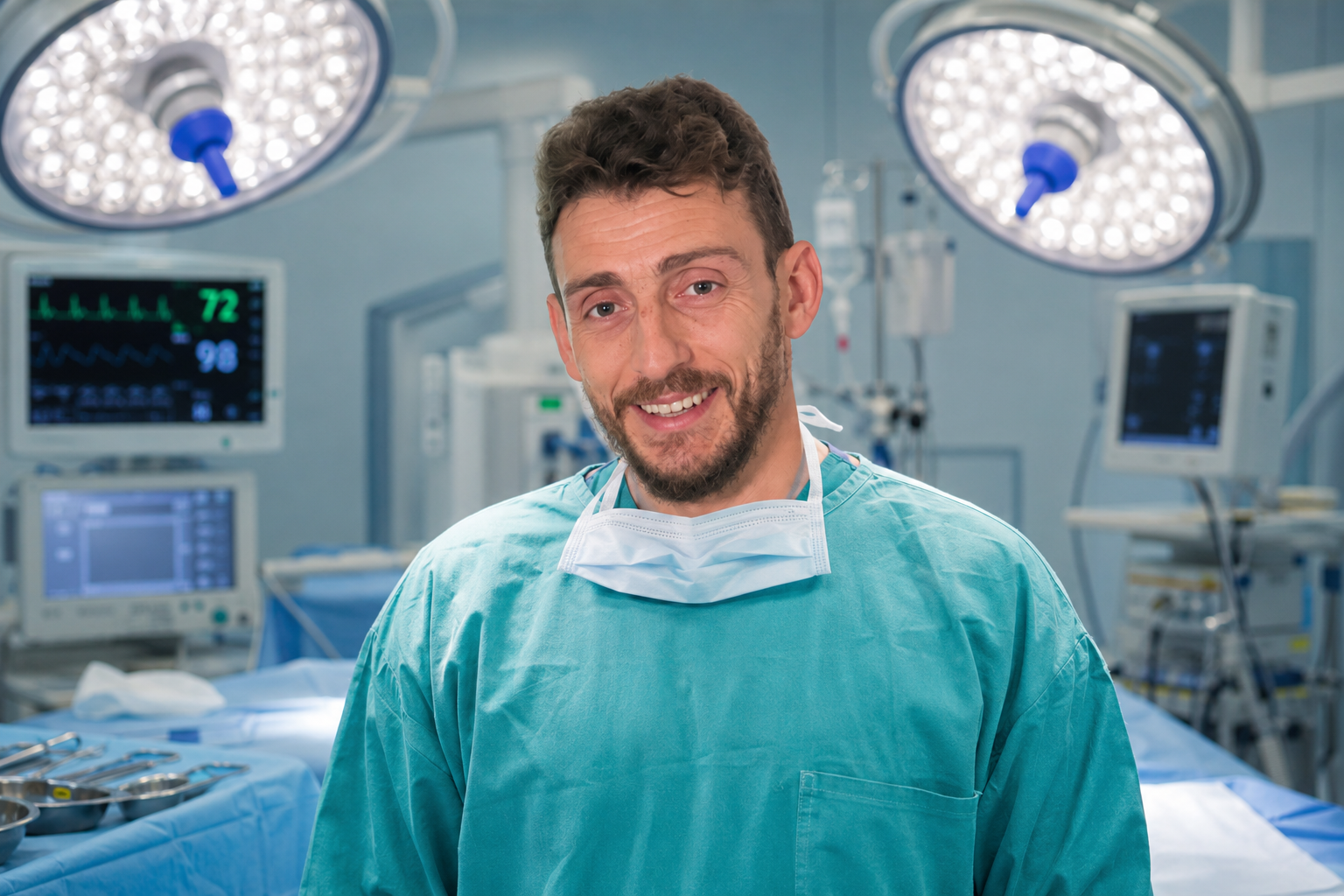 Portrait du Dr Mokrab dans le bloc opératoire